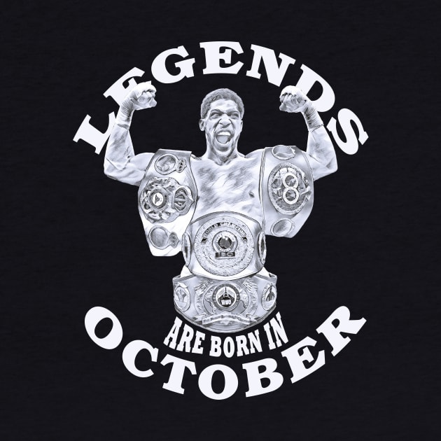 Legends Are Born In October Black by FightIsRight